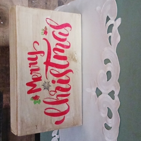 DOUBLE SIDED WOOD GREETING - Picture 1 of 2